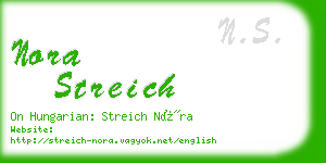 nora streich business card